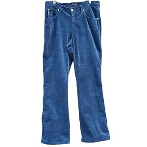 Vintage Armani Jeans Men's Blue Velour Pants Sz‎ 32" measures 34" Eagle Logo Y2K